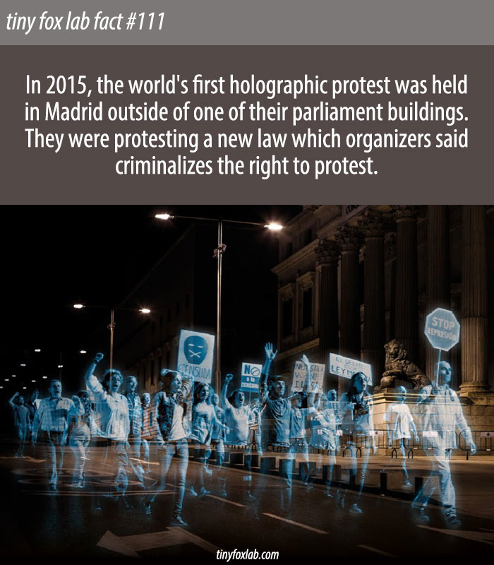 The World's First Holographic Protest