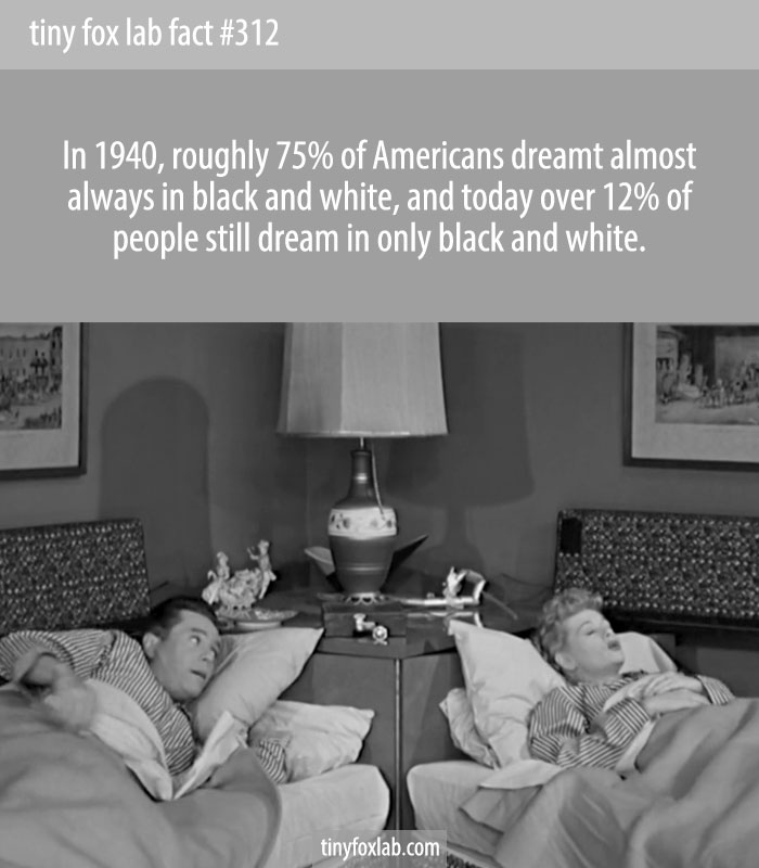 Studies showed that 75% of Americans, including college students, reported 'rarely' or 'never' seeing any color in their dreams.