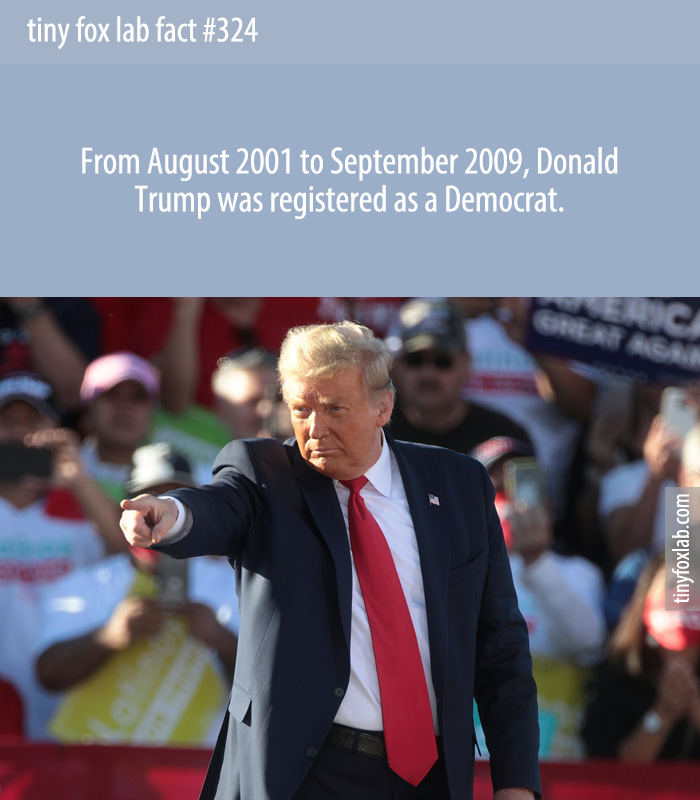 Donald Trump registered as a Republican in Manhattan in 1987, switched to the Reform Party in 1999, the Democratic Party in 2001, and back to the Republican Party in 2009.